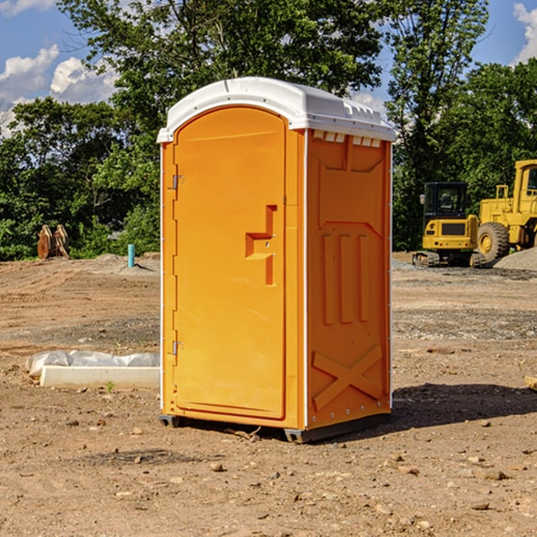 how often are the porta potties cleaned and serviced during a rental period in Prewitt